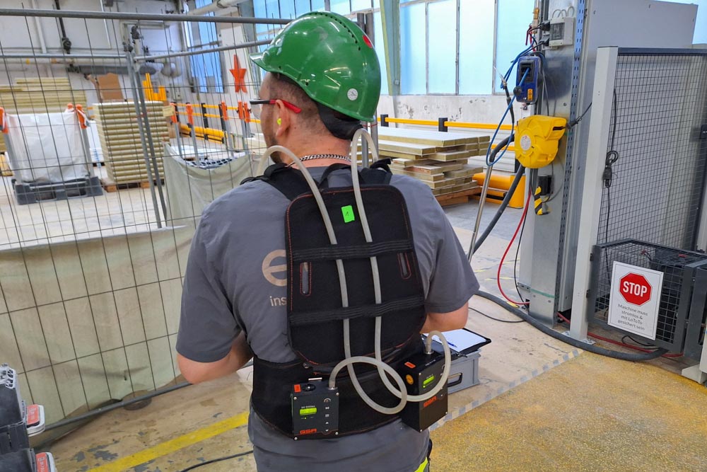 A- und E-Staub-Messung am Arbeitsplatz, personengetragen mit SG5100 und SG10-2